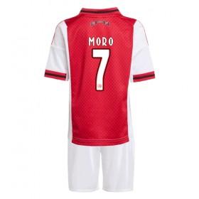 Ajax Raul Moro #7 Hemmakläder Barn 2025-26 Kortärmad (+ Korta byxor)